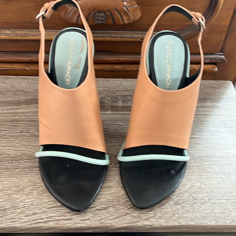 Rebecca Minkoff Heels Tan/Blue 7